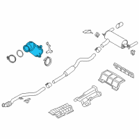 OEM 2013 BMW 335i xDrive Front Exhaust Pipe Diagram - 18-32-8-603-875