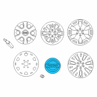 OEM 2021 Nissan Titan XD Disc Wheel Ornament Diagram - 40342-9FT0A