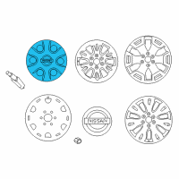 OEM Nissan Titan Disc Wheel Center Cap Diagram - 40315-7S000