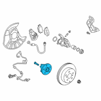 OEM 2021 Lexus UX250h Wheel Bearing And Hub Assembly Diagram - 42410-10020