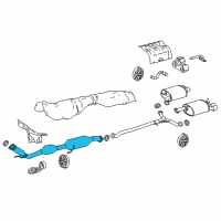 OEM Toyota Camry Converter & Pipe Diagram - 17410-F0440