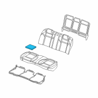 OEM 2011 Dodge Charger Seat Cushion Rear Foam Diagram - 68104309AA