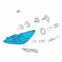 OEM 2011 Hyundai Genesis Head Lamp Sub Assembly, Right Diagram - 92104-3M081