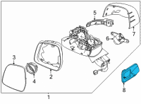 OEM Kia Carnival COVER-O/S MIRROR, LH Diagram - 87607R0000