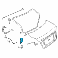 OEM 2015 Nissan Altima Trunk Lid Lock Assembly Diagram - 84630-3TA0A