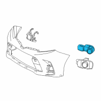 OEM 2019 Toyota Sienna Park Sensor Diagram - 89341-08010-A0