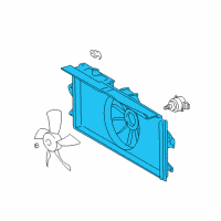 OEM 2005 Toyota Matrix Fan Shroud Diagram - 16711-0D160