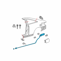 OEM 2005 Toyota Solara Release Cable Diagram - 77035-AA040