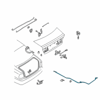 OEM Nissan Sentra Cable-Trunk Lid & Gas Filler Opener Diagram - 84650-5M000