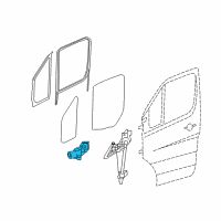 OEM 2008 Dodge Sprinter 2500 Power Window Motor Front Diagram - 68010028AA