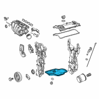 OEM 2022 Toyota Highlander Oil Pan Diagram - 12102-F0010