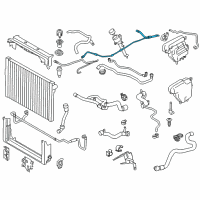 OEM 2014 BMW 750i xDrive Engine Coolant Overflow Hose Diagram - 17-12-7-619-712