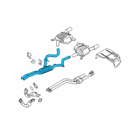 OEM BMW 335i xDrive Centre Silencer With Tubes Diagram - 18-30-7-553-826