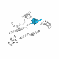 OEM BMW 335i xDrive Rear Silencer, Left, With Exhaust Flap Diagram - 18-30-7-553-827