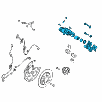 OEM 2017 Hyundai Sonata Caliper Kit-Rear Brake, RH Diagram - 58311-D4A50