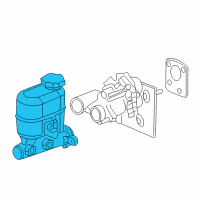 OEM 2004 Hummer H2 Cylinder Asm, Brake Master Diagram - 19209243