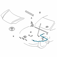 OEM 2001 Toyota Echo Release Cable Diagram - 53630-52010