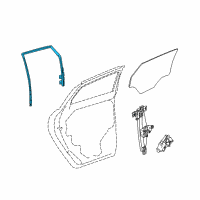 OEM 2016 Cadillac SRX Run Weatherstrip Diagram - 20869146