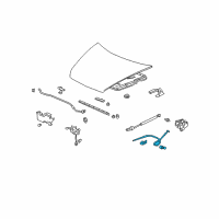 OEM 2004 Honda Accord Wire Assembly, Hood Diagram - 74130-SDA-A02