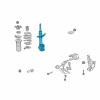 OEM 2011 Honda CR-V Shock Absorber Unit, Left Front Diagram - 51606-SXS-A21