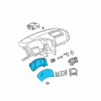 OEM 2007 Pontiac Grand Prix Instrument Cluster Assembly Diagram - 15286999