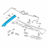 OEM Chevrolet Camaro Weatherstrip Pillar Trim Diagram - 84086782