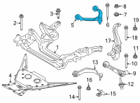 OEM 2021 BMW M5 Top Left Camber Correction Control Arm Diagram - 31-10-8-053-331