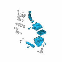 OEM Lincoln Air Cleaner Assembly Diagram - GD9Z-9600-B