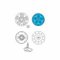 OEM 2006 Hyundai Tiburon Aluminium Wheel Assembly Diagram - 52910-2C200