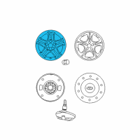 OEM Hyundai Tiburon 16 Inch Wheel Diagram - 52910-2C100