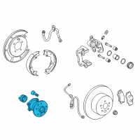 OEM 2015 Lexus ES300h Rear Axle Hub & Bearing Assembly, Right Diagram - 42450-33050