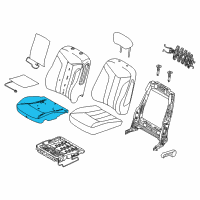 OEM 2010 Mercury Milan Seat Cushion Pad Diagram - 9N7Z-54632A23-A