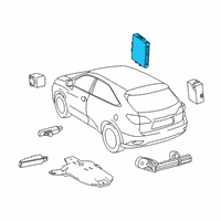 OEM Lexus RX450hL Smart Computer Assembly Diagram - 89990-48700