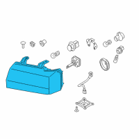 OEM Lincoln Headlamp Housing Diagram - AL7Z-13008-B