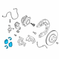 OEM BMW 750i Rear Disc Brake Pad Set Diagram - 34-21-6-870-552