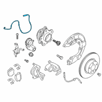 OEM 2020 BMW X5 Brake Pad Wear Sensor, Rear Diagram - 34-35-6-870-352