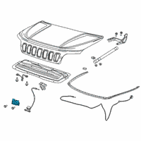 OEM 2019 Jeep Cherokee Seal-Hood To Fender Diagram - 68493710AA