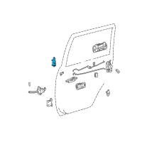 OEM 2007 Lexus LX470 Hinge Assy, Rear Door, Upper RH Diagram - 68750-60071