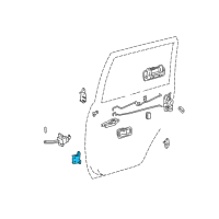 OEM 2007 Lexus RX350 Hinge Assy, Rear Door, Lower RH Diagram - 68770-60031