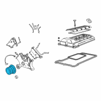 OEM 2002 BMW X5 Vibration Damper Crank Shaft Pulley Diagram - 11-23-1-741-773