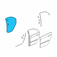 OEM 2006 Acura RL Weatherstrip, Right Rear Door Diagram - 72810-SJA-A01