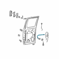 OEM 1996 Ford E-150 Econoline Club Wagon Latch Rods Diagram - F2UZ-15266A46-A