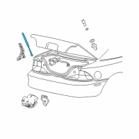 OEM 2007 Ford Mustang Support Cylinder Diagram - 6R3Z-63406A10-A