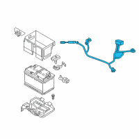 OEM Hyundai Elantra GT Wiring Assembly-Battery Diagram - 91850-G3240