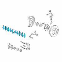 OEM 2020 Honda Fit Pad Set, Front Diagram - 45022-T5R-A50