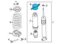 OEM Ford Mustang Mach-E BRACKET - SHOCK ABSORBER Diagram - LJ9Z-18A161-A