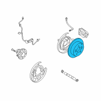 OEM 2010 Hyundai Tucson Disc-Rear Brake Diagram - 58411-1H300