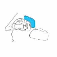 OEM 2011 Toyota Matrix Mirror Glass Diagram - 87931-02B00