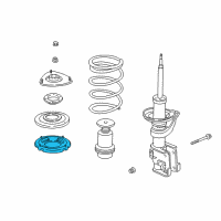 OEM 2006 Honda Element Rubber, Front Spring Mounting Diagram - 51402-S9A-014