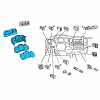 OEM 2008 Toyota Tacoma Cluster Assembly Diagram - 83800-04D11